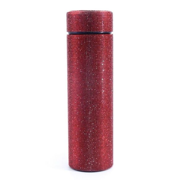 Rhinestone Stainless Steel Vacuum Insulated Water Bottle Thermos LED Temperature - Picture 10 of 15
